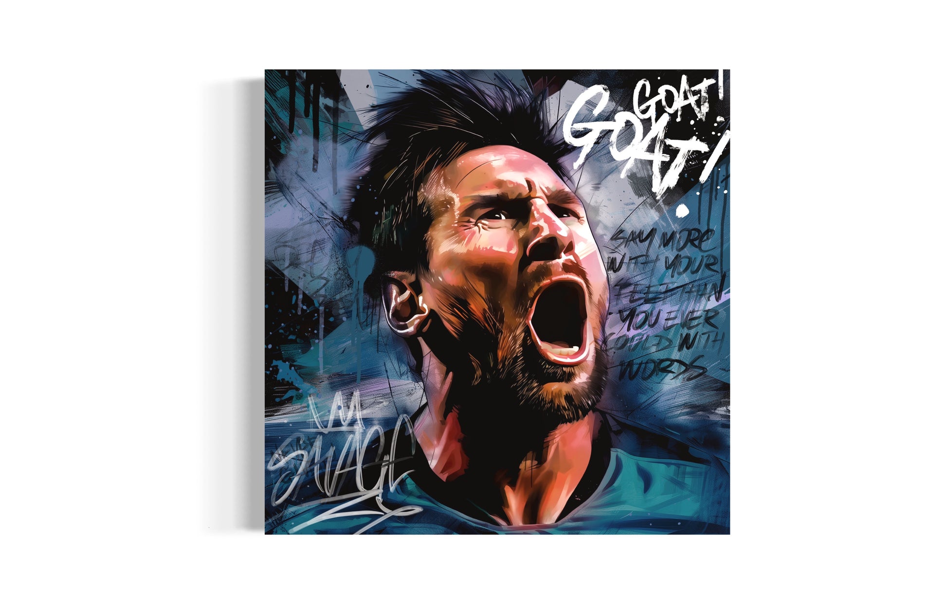 messi soccer goat pop art canvas