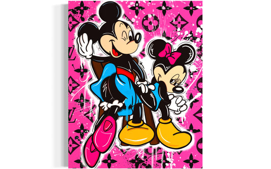 Mickey and Minnie Love Pink