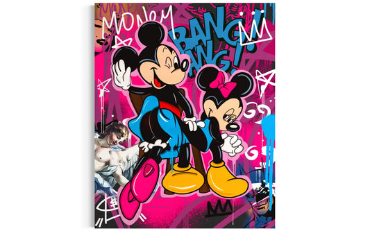 Minnie mickey pop art canvas