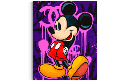 mickey purple pop art canvas