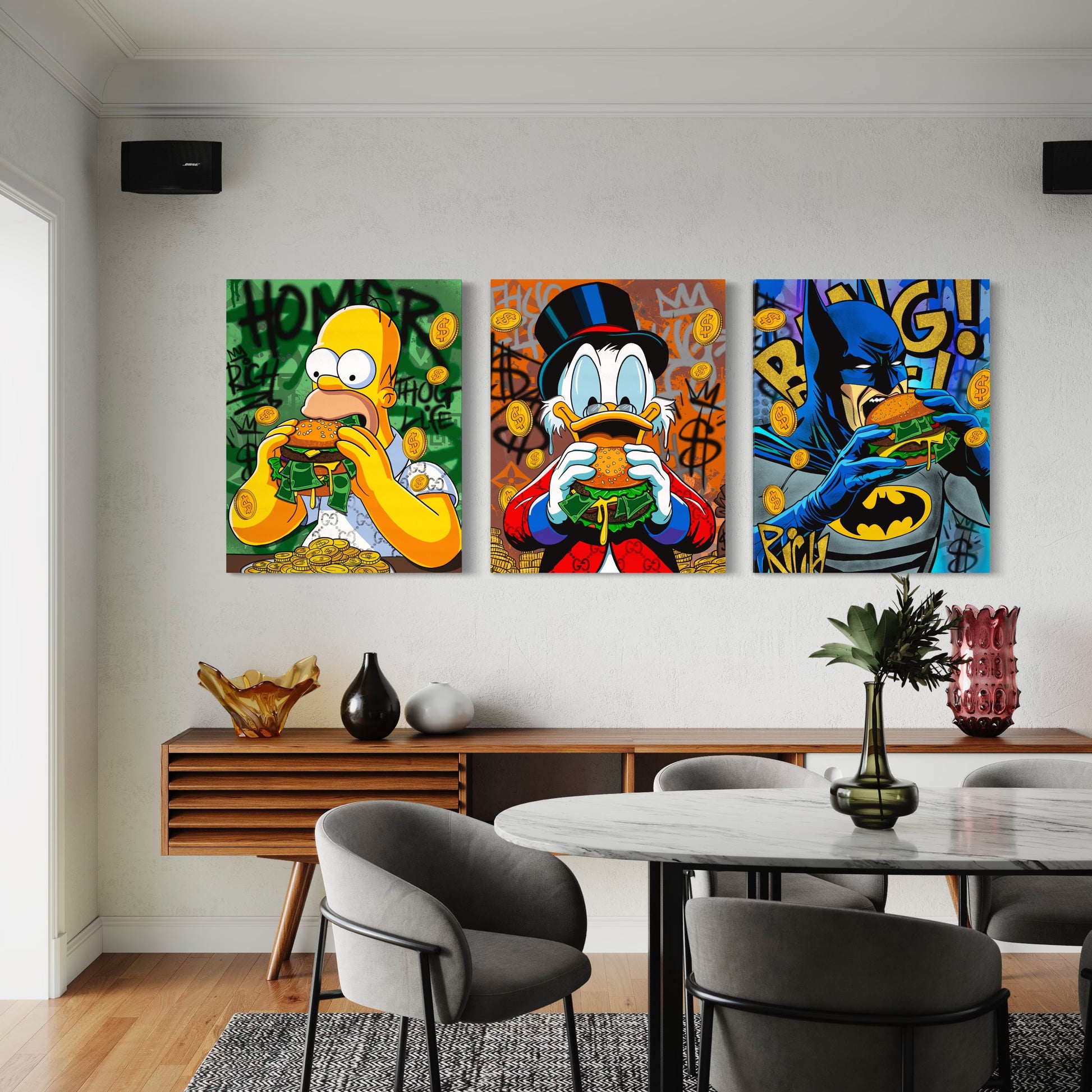 pop art canvas duck moderni obraz do restaurace