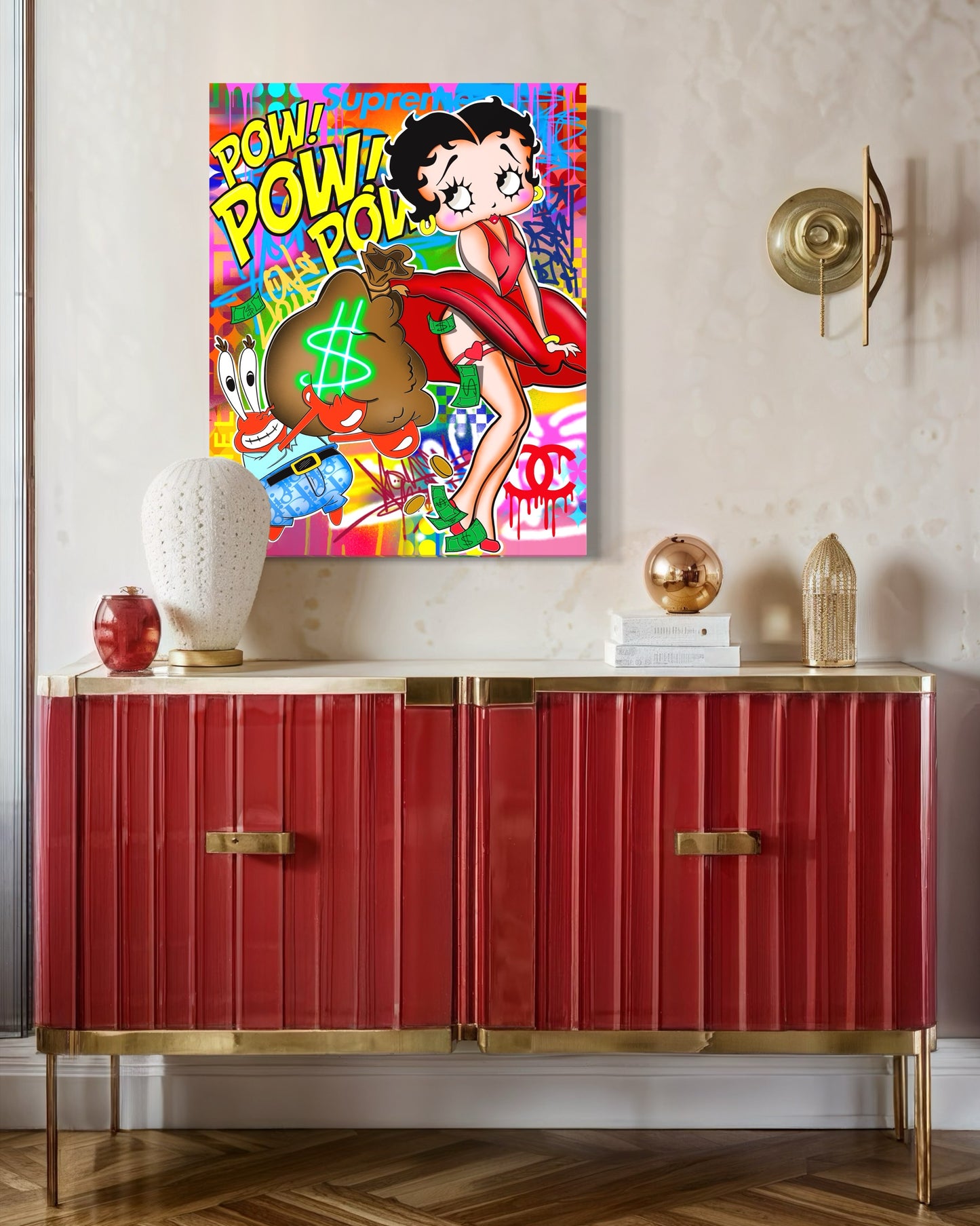 Betty Boop and Mr. Krabs