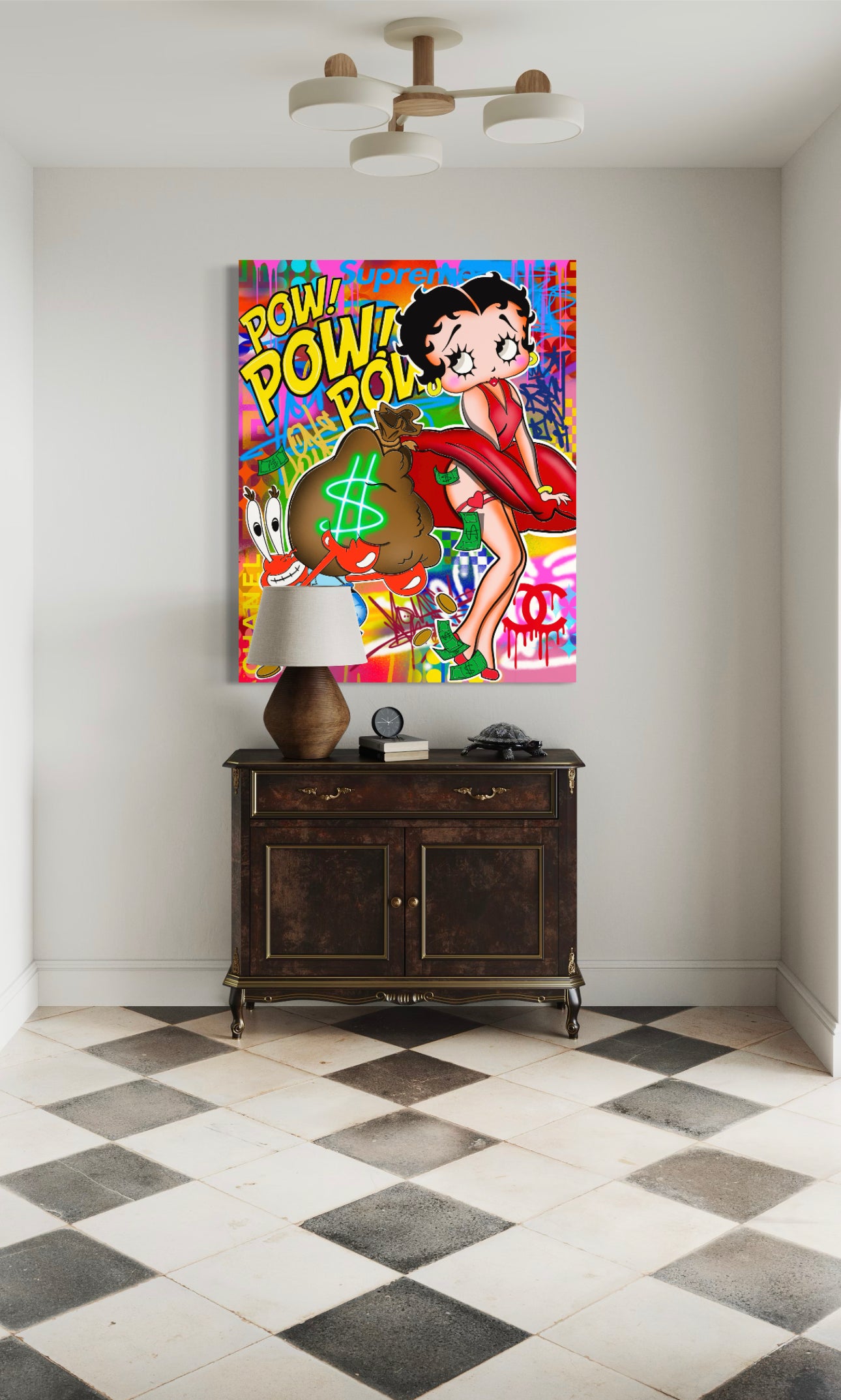 Betty Boop and Mr. Krabs