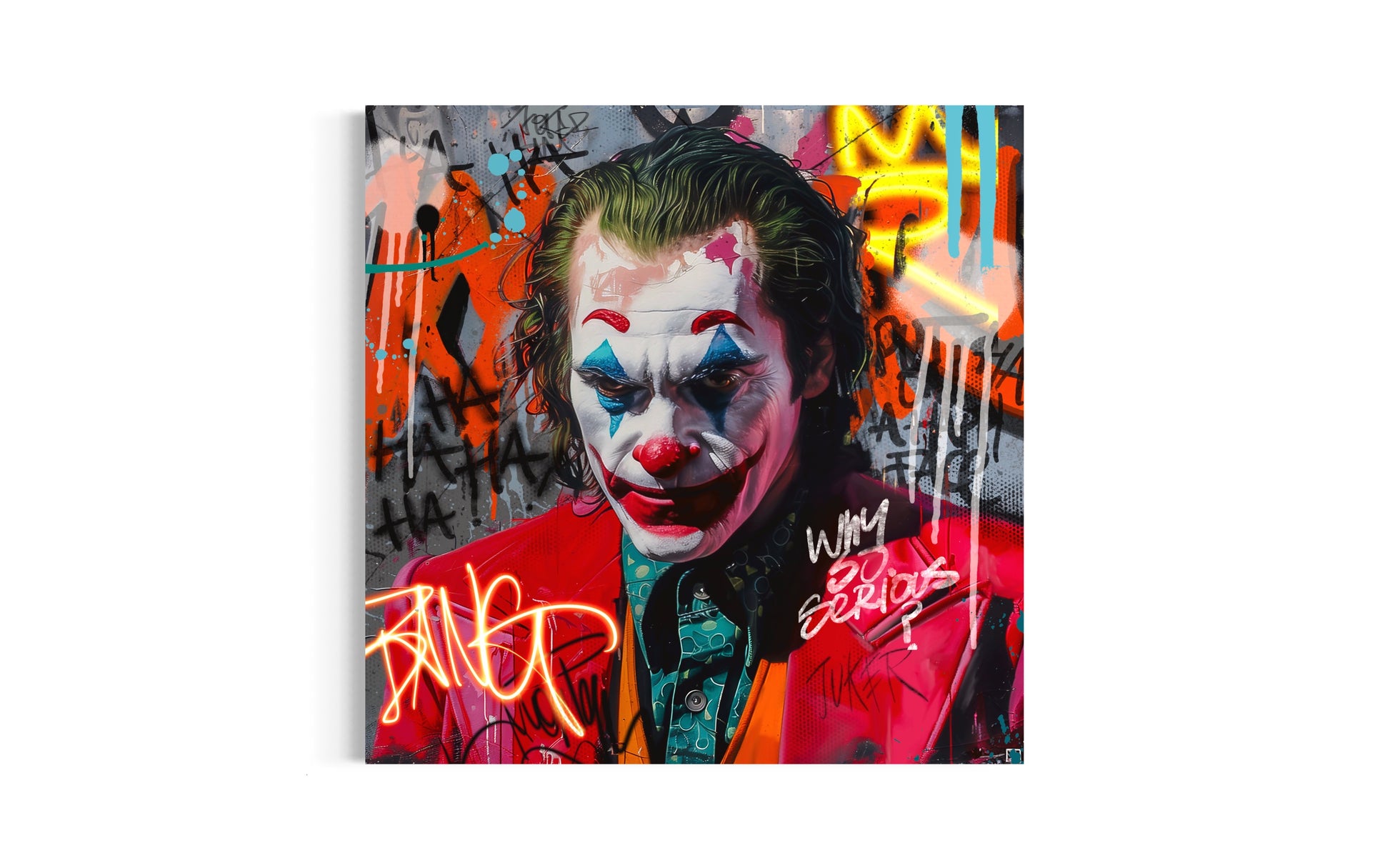 joker graffiti bang pop art canvas