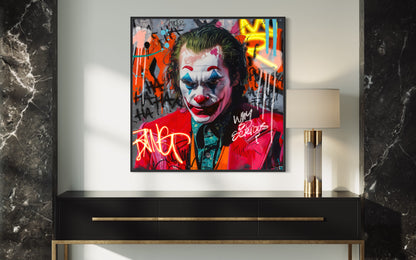 pop art canvas why so serious joker