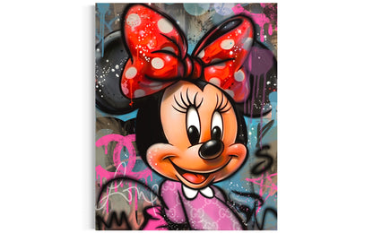 minnie pop art canvas painting art