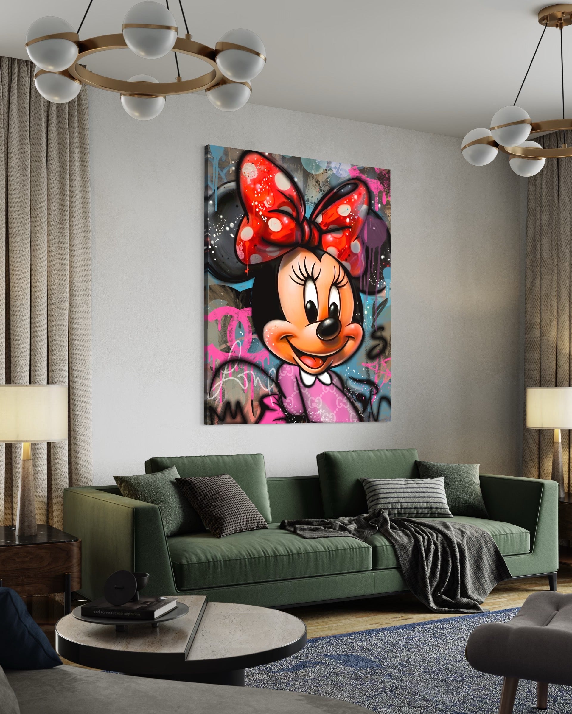 Minnie mouse pop art canvas moderni obrazy na zed