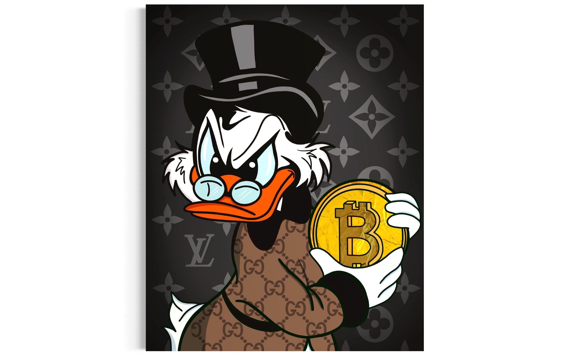 bitcoin duck pop art canvas moderní obraz