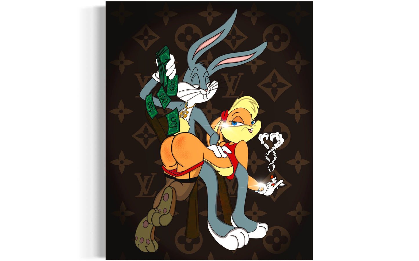 pop art canvas bugs bunny and lola love