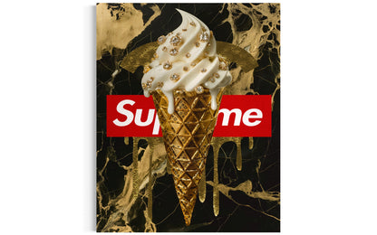 ice cream gelato gold luxury pop art canvas