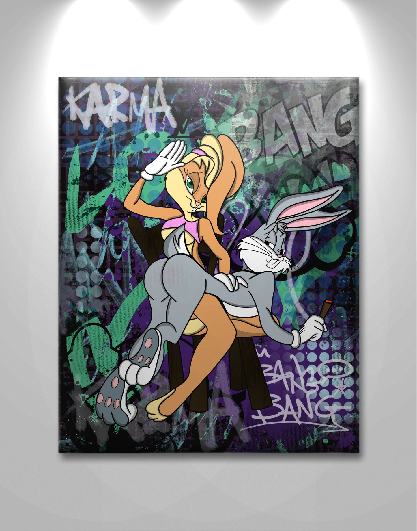 bugs bunny karma pop art canvas