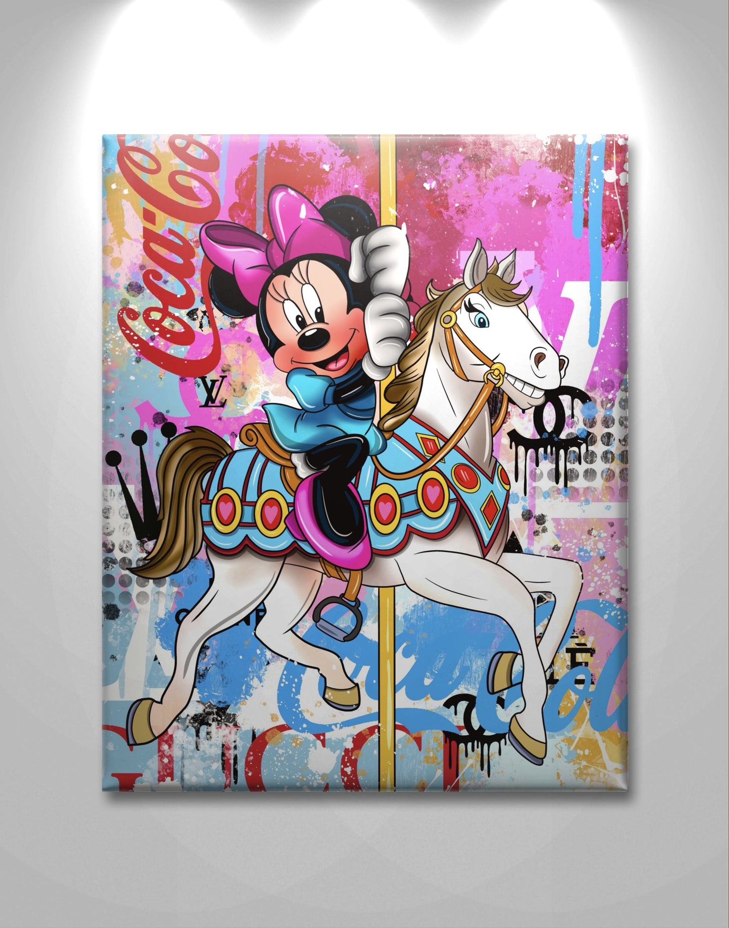 minnie beautiful pop art canvas painting