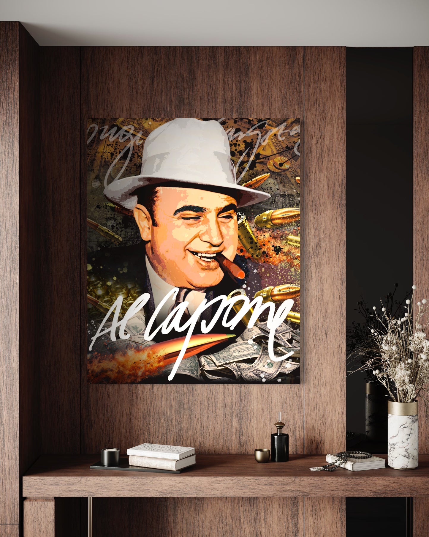 moderní obrazy canvas print boss mafia alcapone