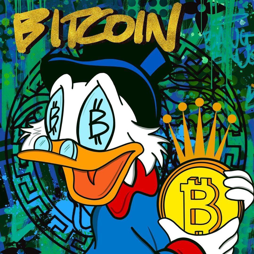 bitcoin duck obraz do kanceláře