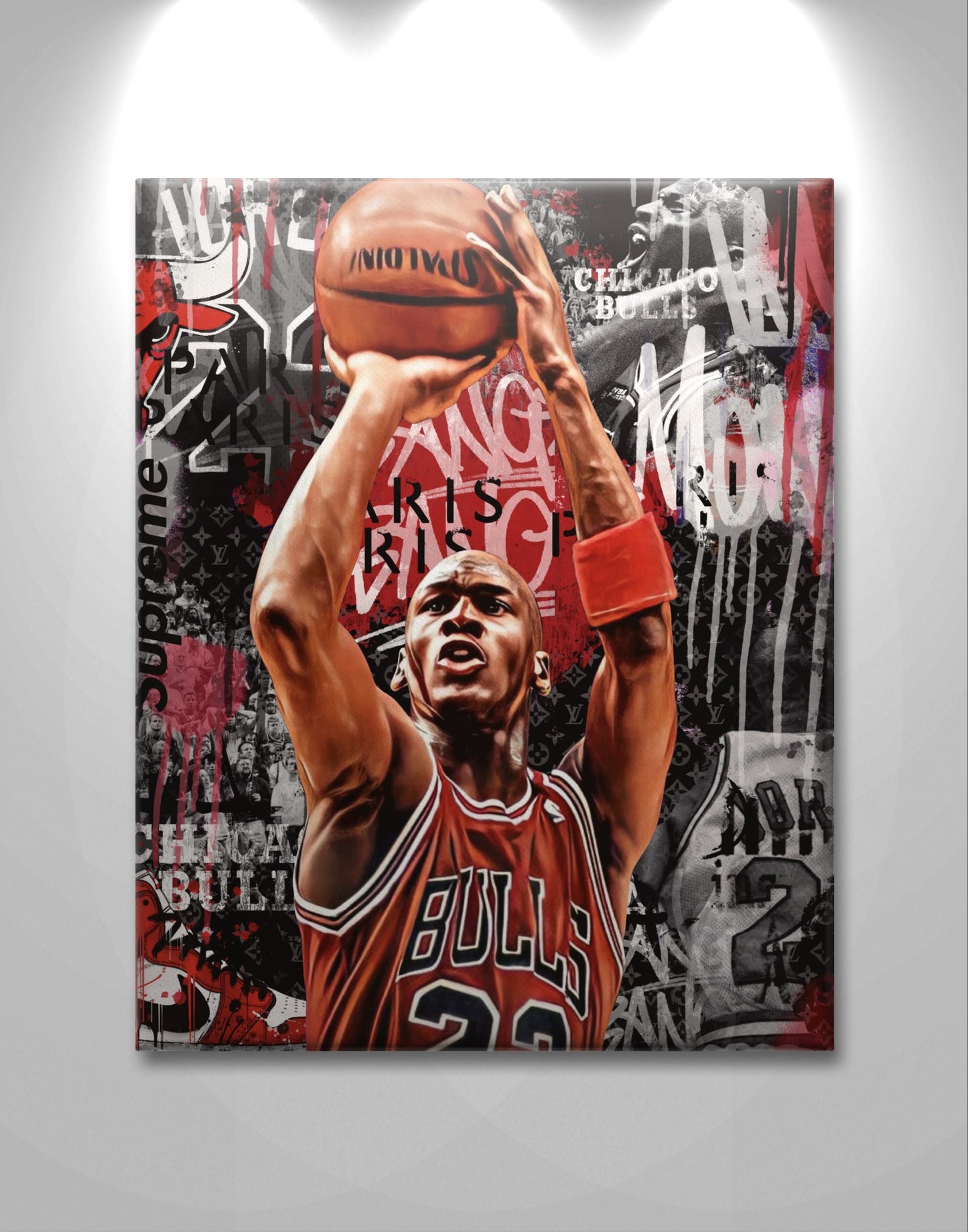 moderni obraz nad sedacku michael jordan basket hra chicago bulls basktbalovy mic 