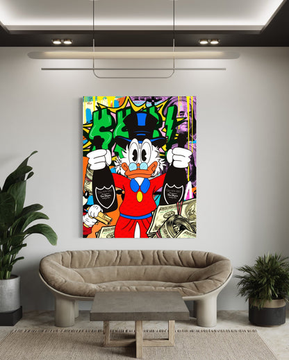 champagne art popart canvas duck