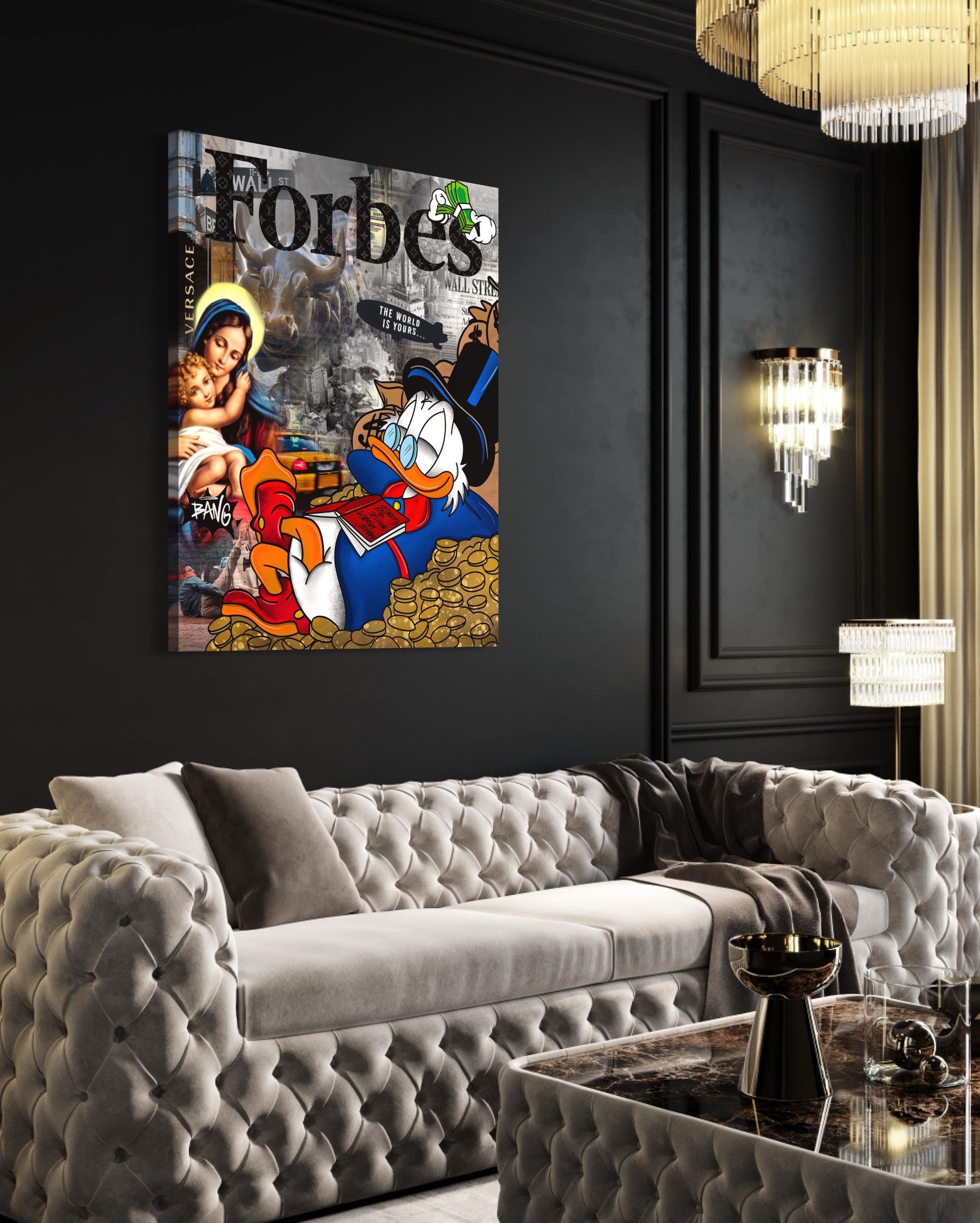 duck money Forbes wall art pop art canvas