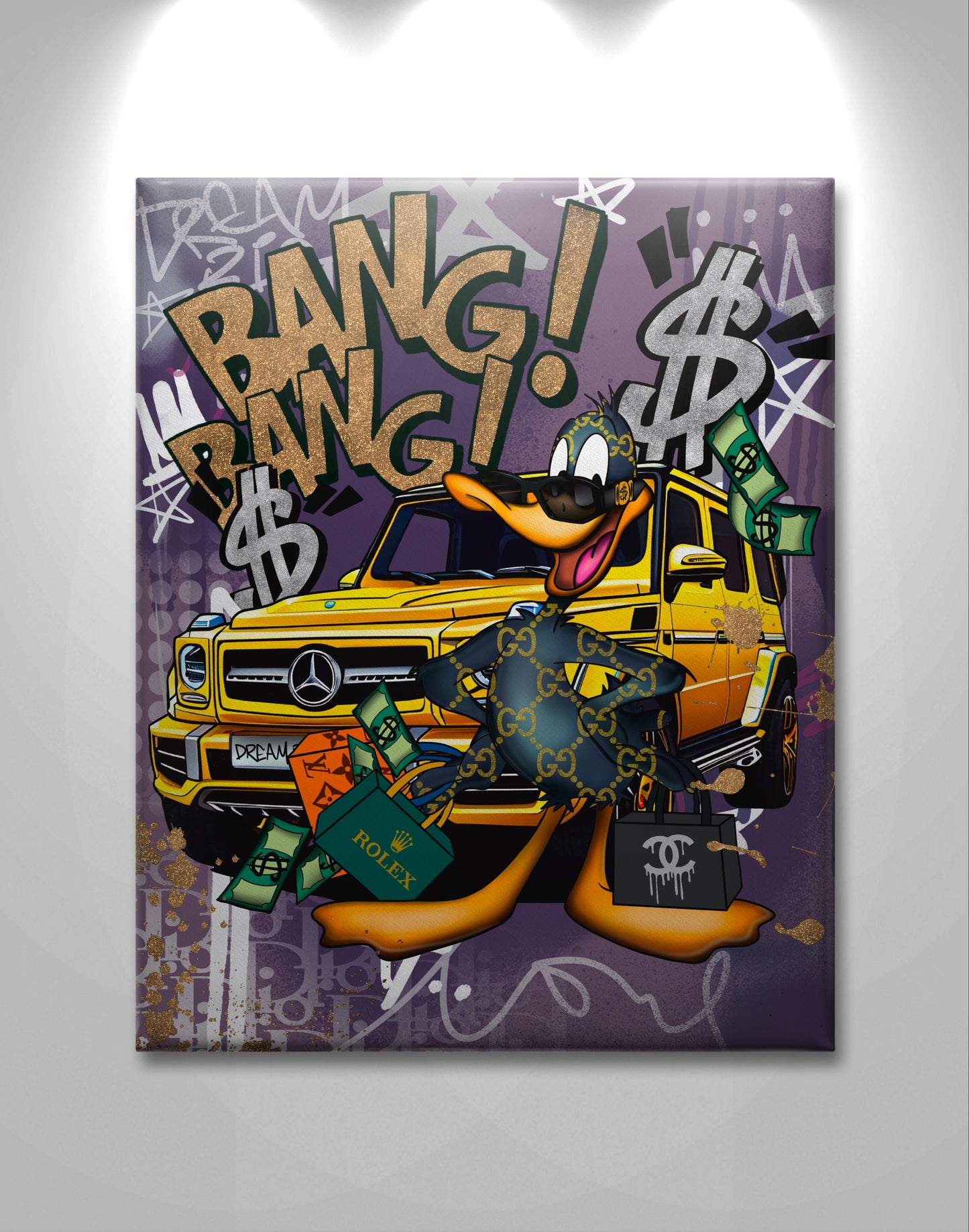 money business style canvas pop art mercedes g