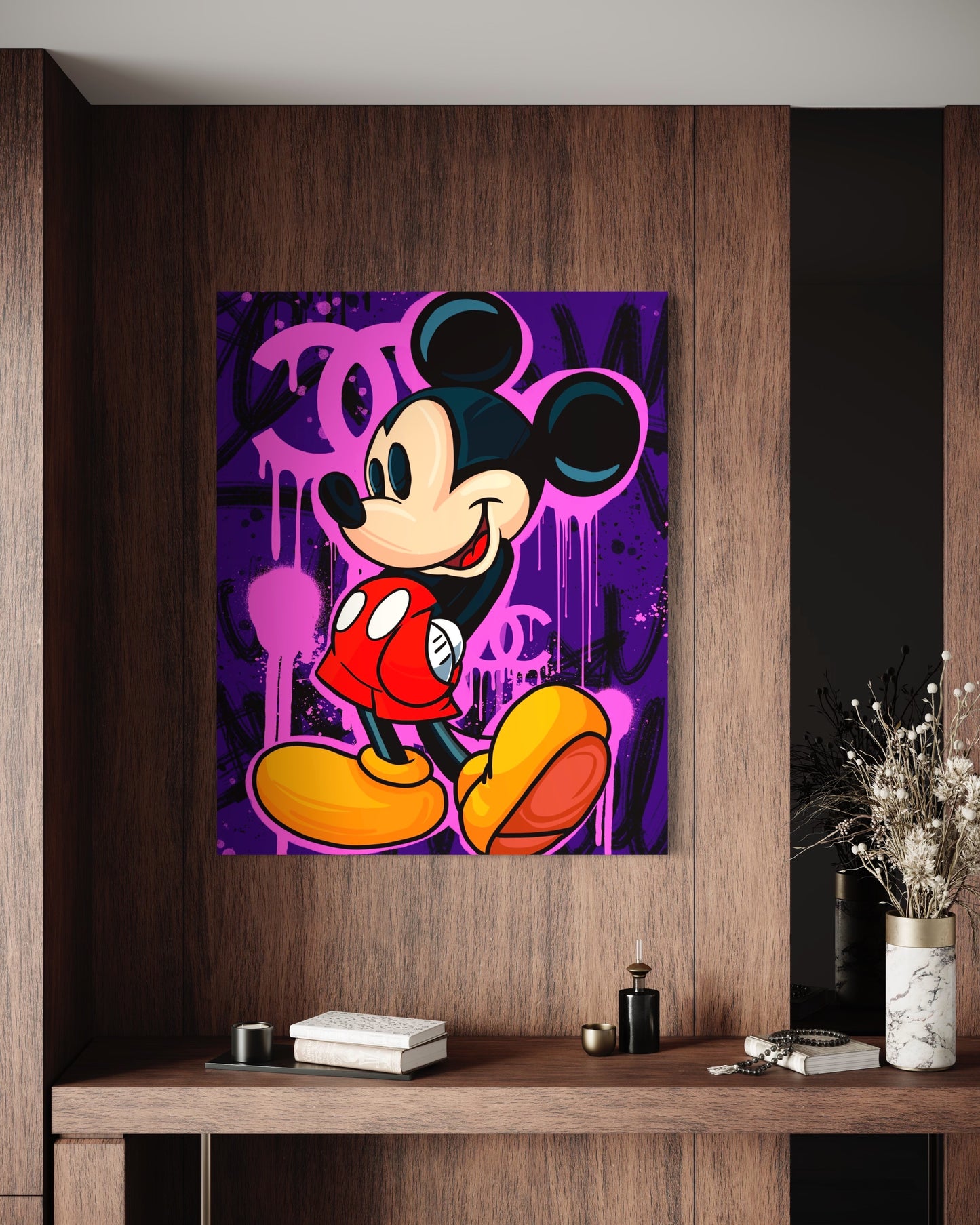 Pop Art Canvas Mickey Purple