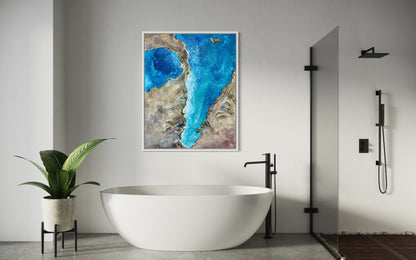 Canvas Art Blue Lagoon Abstrac