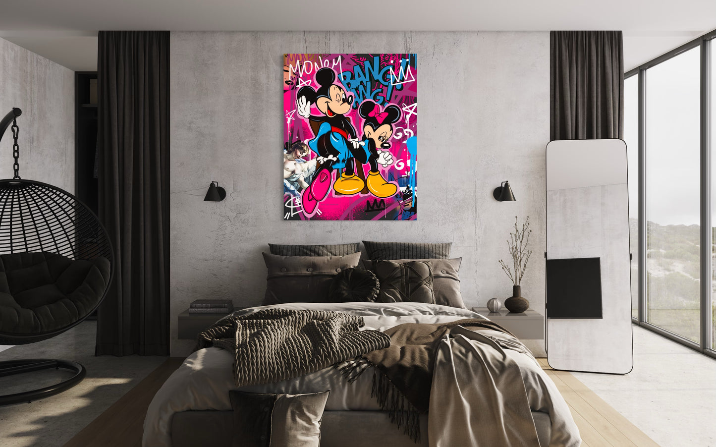 Mickey pop art canvas modern love live life involve happy beautiful art