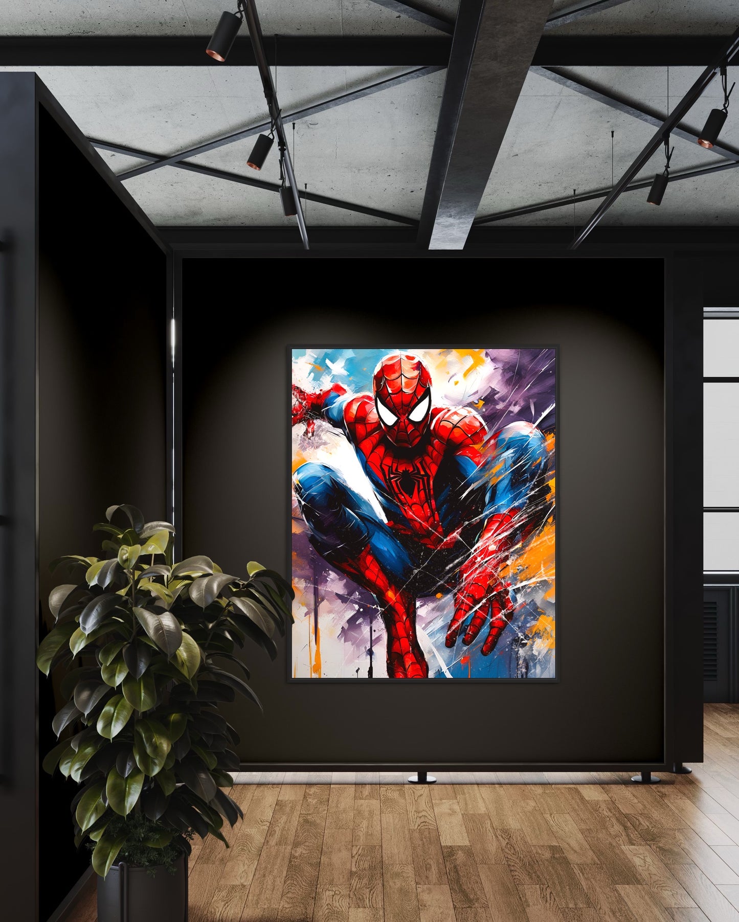 gallery wall Spiderman modern obraz na zdi v komiksovem stylu