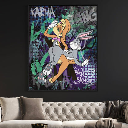 bunny love pop art canvas karma 